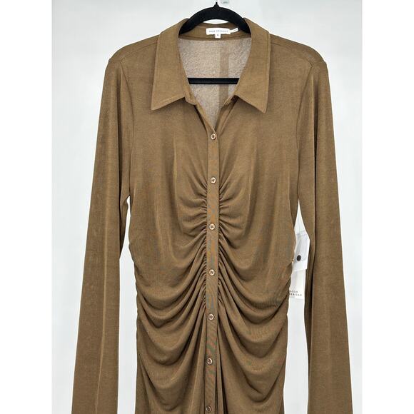 Good American Good Touch Button Front Midi XL Mocha - Picture 5 of 8